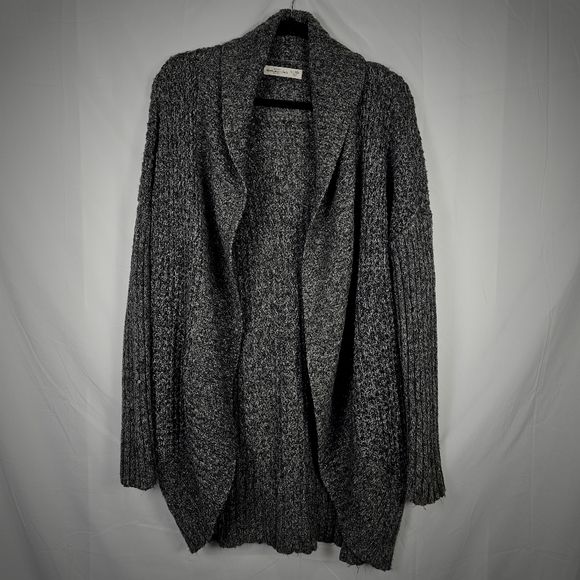 Abercrombie & Fitch Women’s Soft Sweater Collared Cardigan - Gray - One Size - Picture 1 of 5